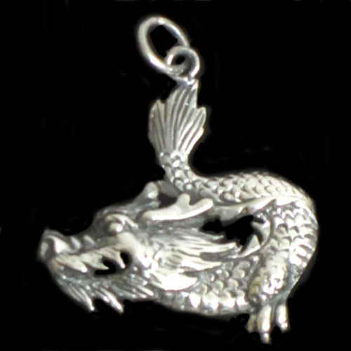 Imagen colgante plata dragón